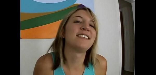  Funny blonde young bitch Kaycee Dean r very happy while takes warm cum on her buttocks after perfect blowing